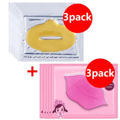 5pcs Collagen Crystal Gold Gel Lip Mask Anti-Aging Anti-wrinkle Moisturizer Lip Plumper
