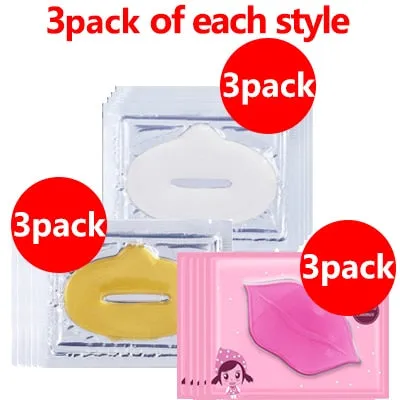 5pcs Collagen Crystal Gold Gel Lip Mask Anti-Aging Anti-wrinkle Moisturizer Lip Plumper