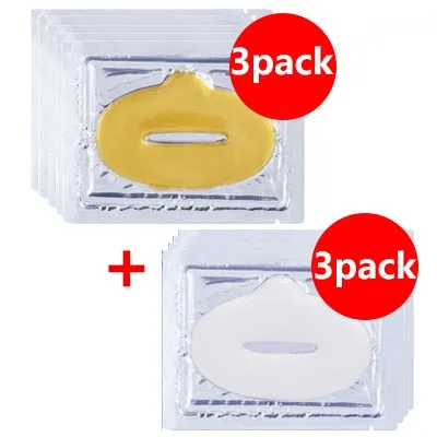5pcs Collagen Crystal Gold Gel Lip Mask Anti-Aging Anti-wrinkle Moisturizer Lip Plumper