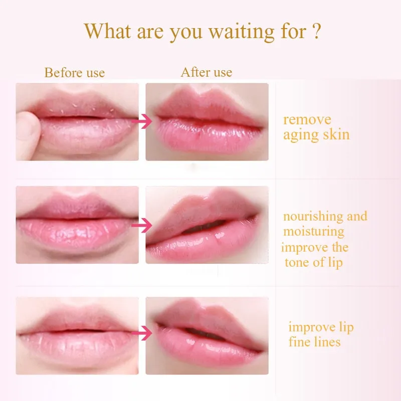 5pcs Collagen Crystal Gold Gel Lip Mask Anti-Aging Anti-wrinkle Moisturizer Lip Plumper