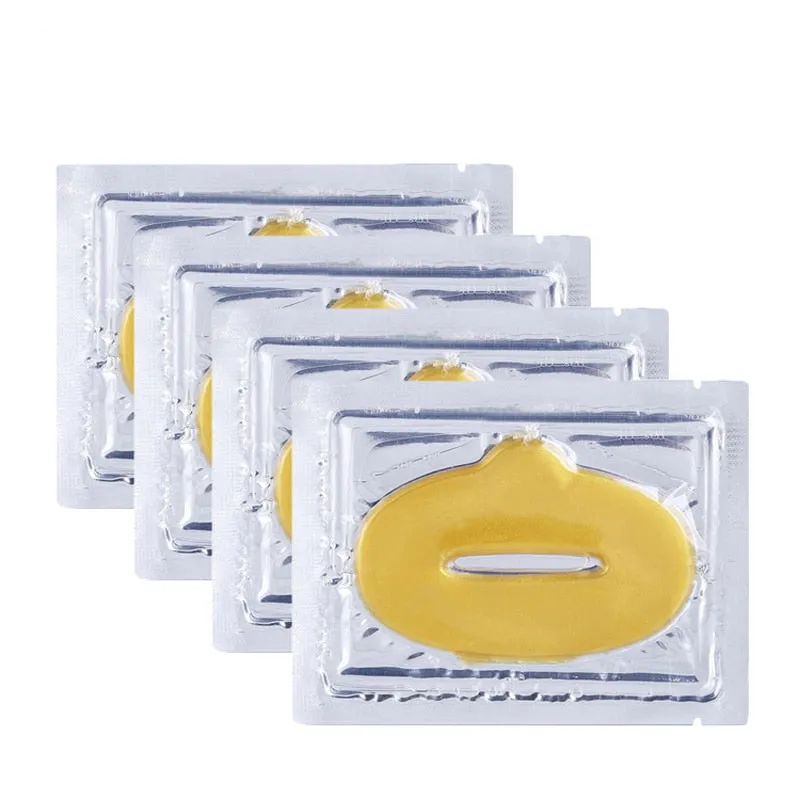 5pcs Collagen Crystal Gold Gel Lip Mask Anti-Aging Anti-wrinkle Moisturizer Lip Plumper