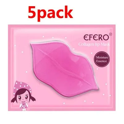 5pcs Collagen Crystal Gold Gel Lip Mask Anti-Aging Anti-wrinkle Moisturizer Lip Plumper