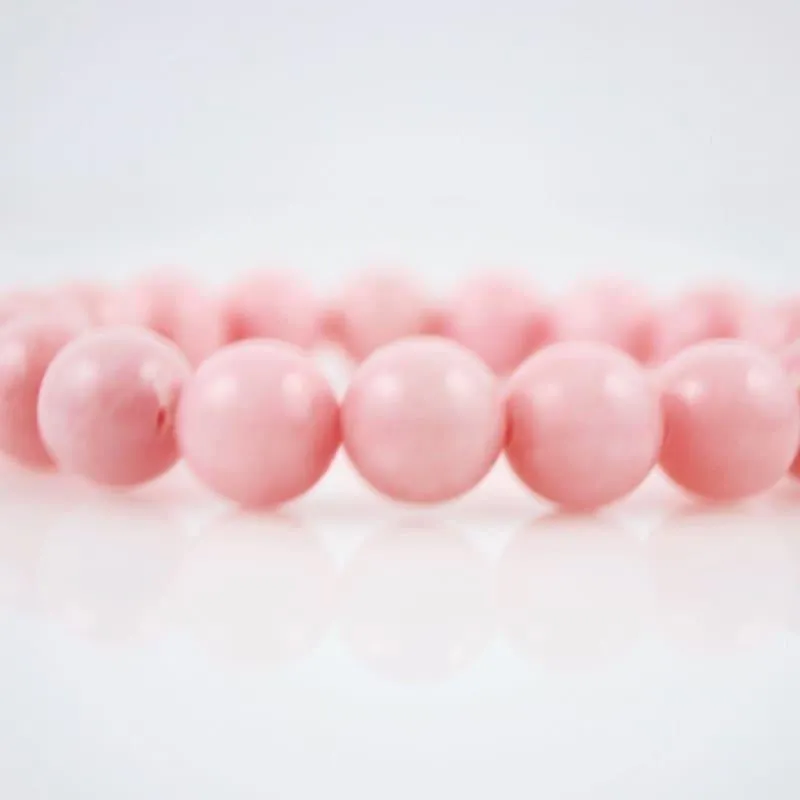 Blush Color Natural Jade Unisex Bracelets
