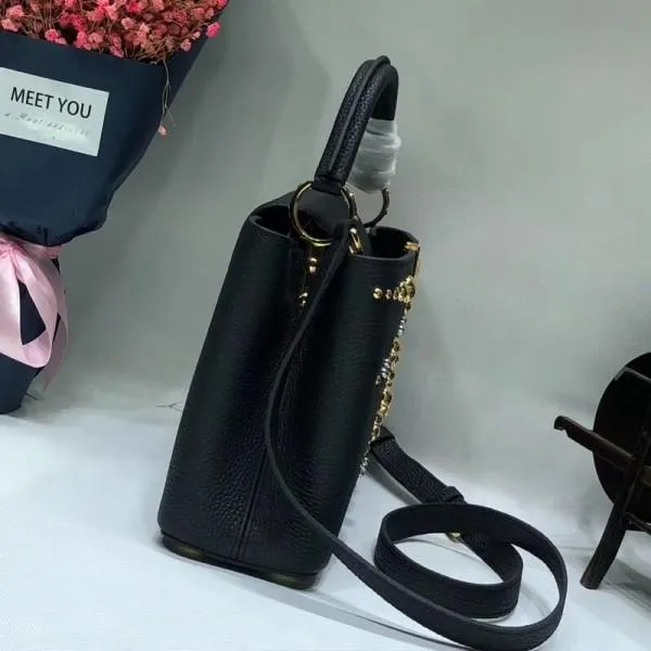 Capucines Bb Sun Sculpture Top Handle Bag M48865 Black 2018