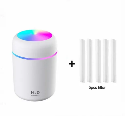 Car Air Purifying Humidifier Continuous spray Lights Moisturize Lightweight