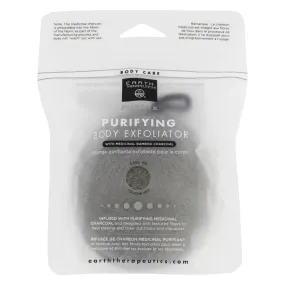 EARTH THERAPEUTICS - Purifying Body Exfoliator Sponge Black with Charcoal - 1 Sponge