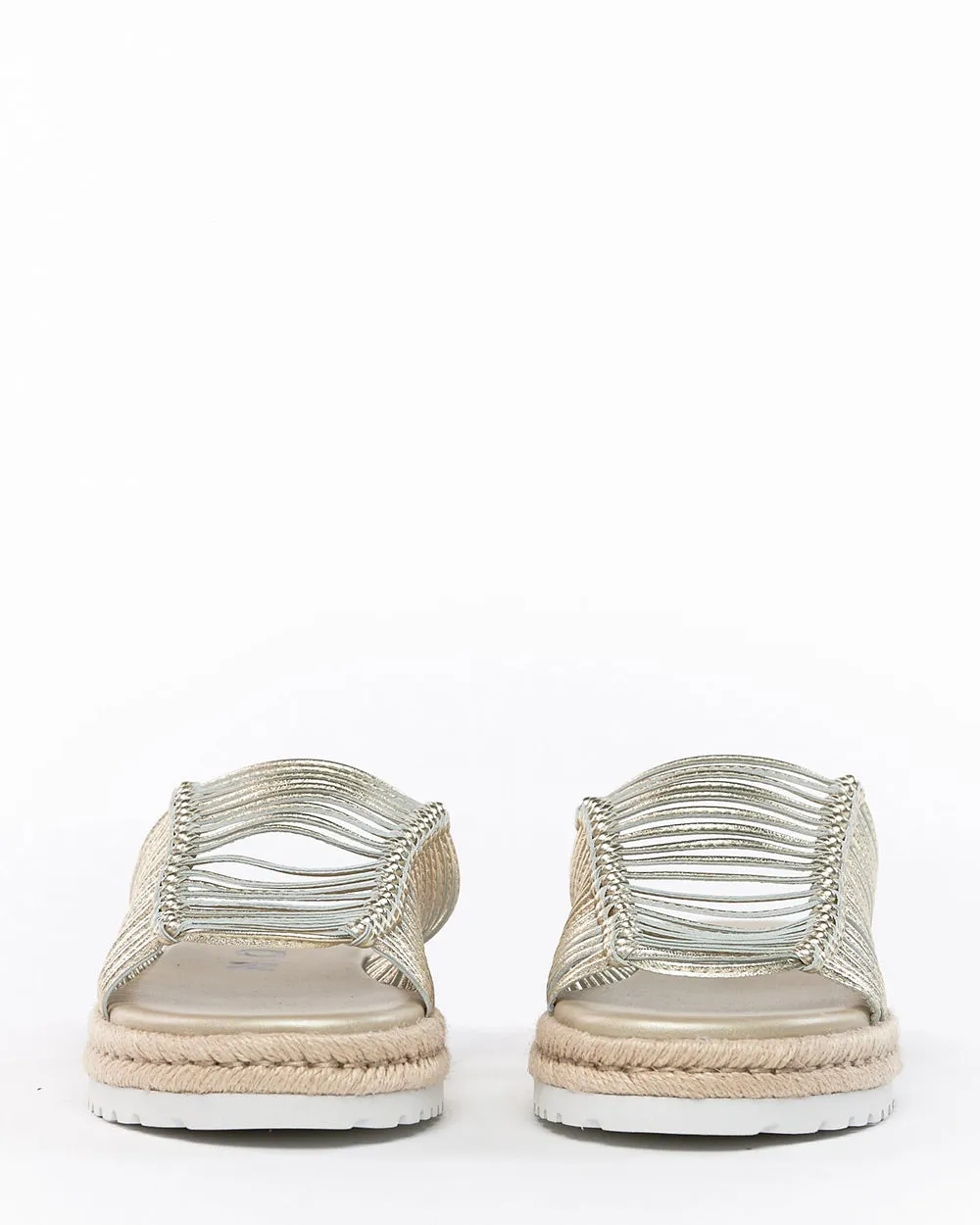 Elyson Sardinia Gold Leather Slide