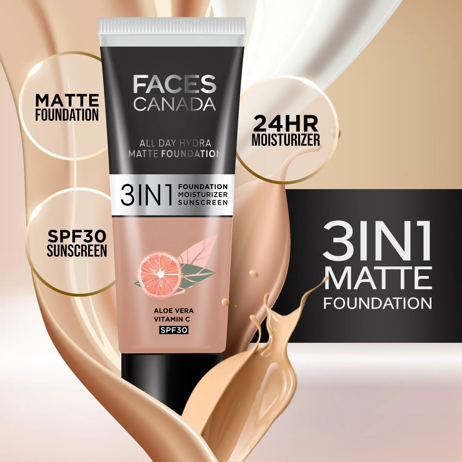 FACES CANADA All Day Hydra Matte Foundation Rich Ivory 013 15ml
