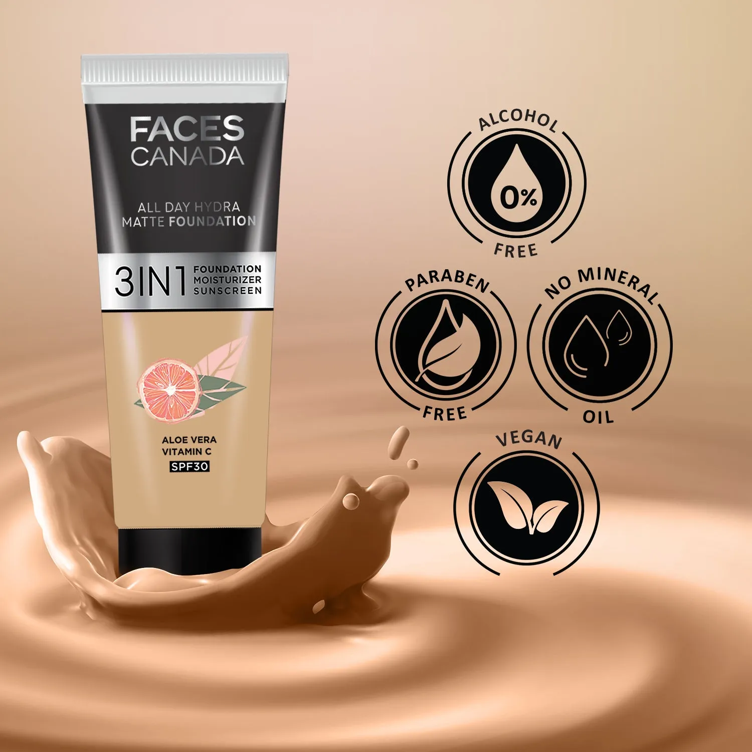 FACES CANADA All Day Hydra Matte Foundation Rich Ivory 013 15ml