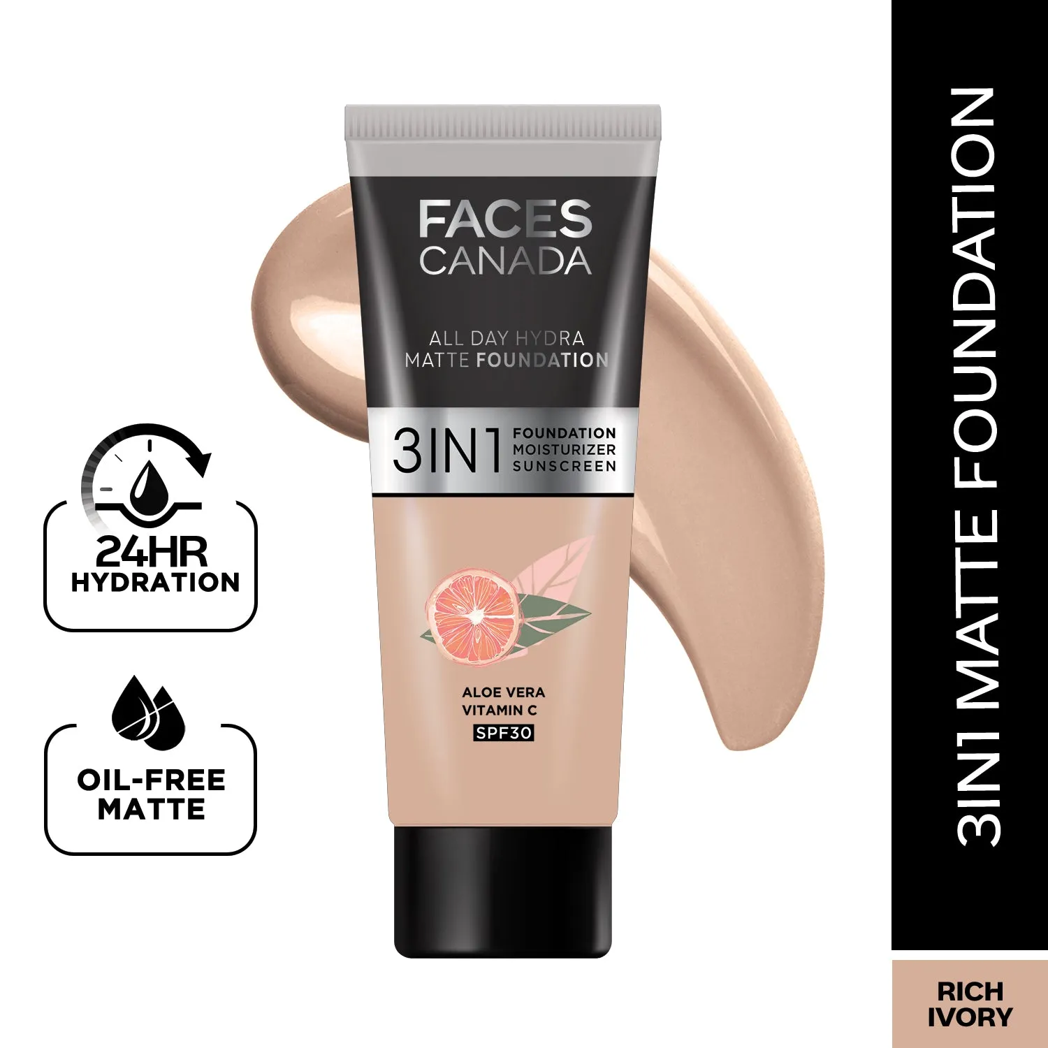 FACES CANADA All Day Hydra Matte Foundation Rich Ivory 013 15ml