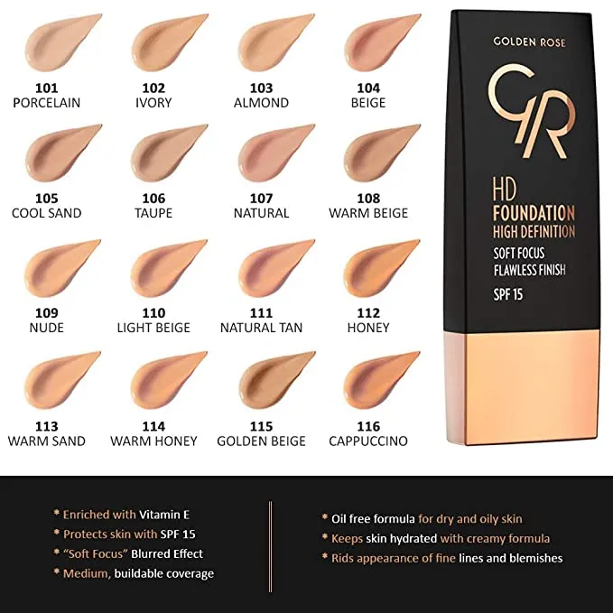 Golden Rose HD Foundation High Definition