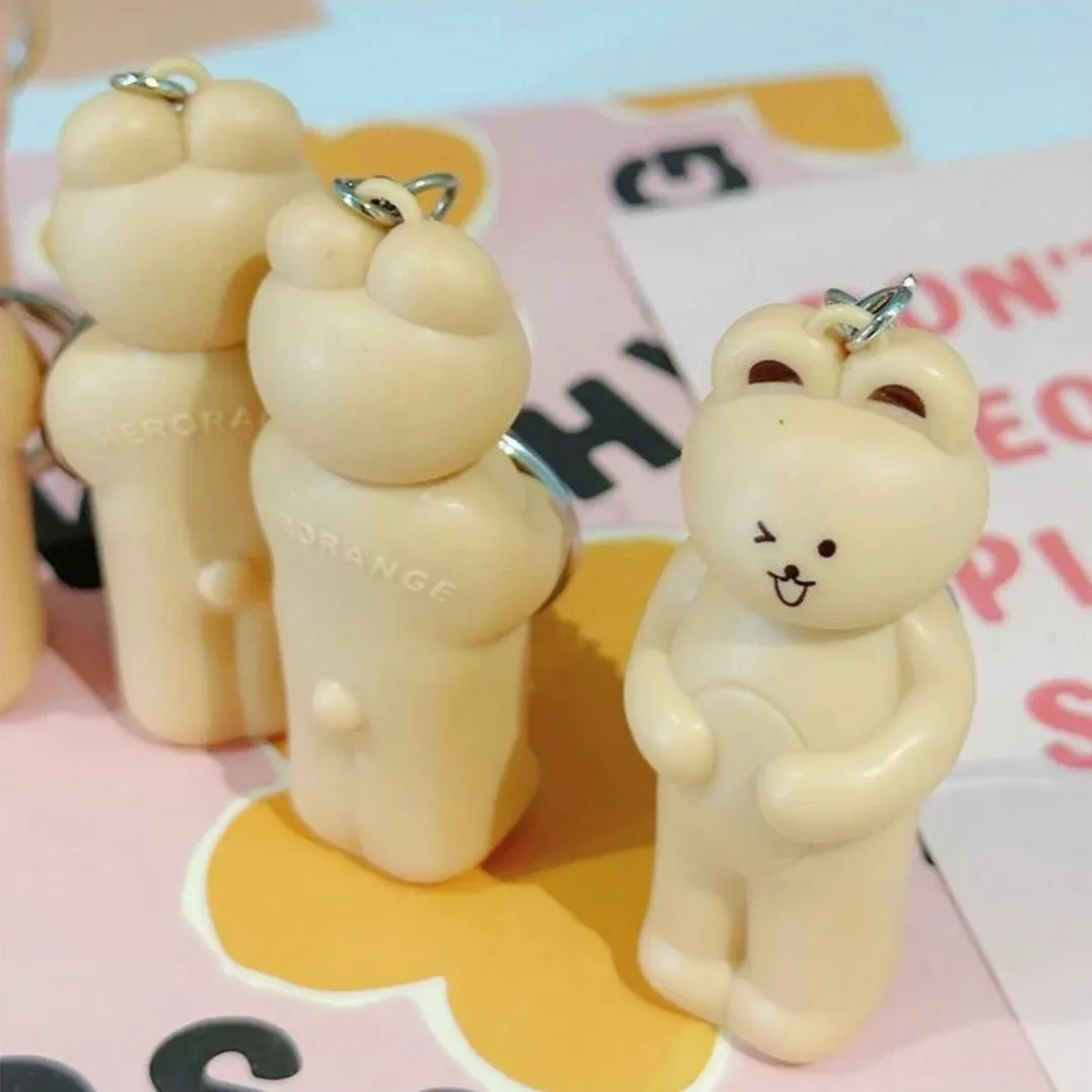 HERORANGE - 3pcs Bubble Bear Keychain Lip Gloss