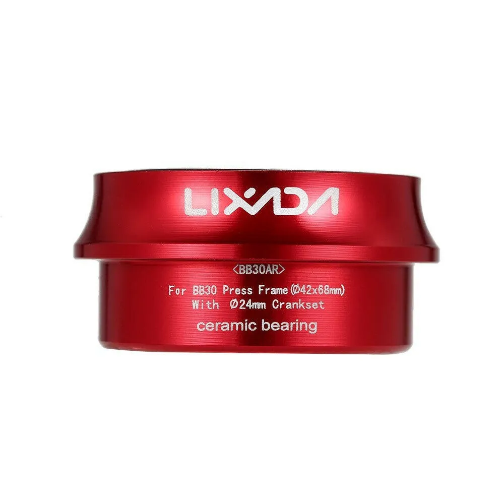 Lixada Road Bike Bicycle Cycling  Press Fit Ceramic Bottom Bracket Cups Aluminum Alloy 66mm/72mm BB Cups Crank Set Bearing   Axis Parts