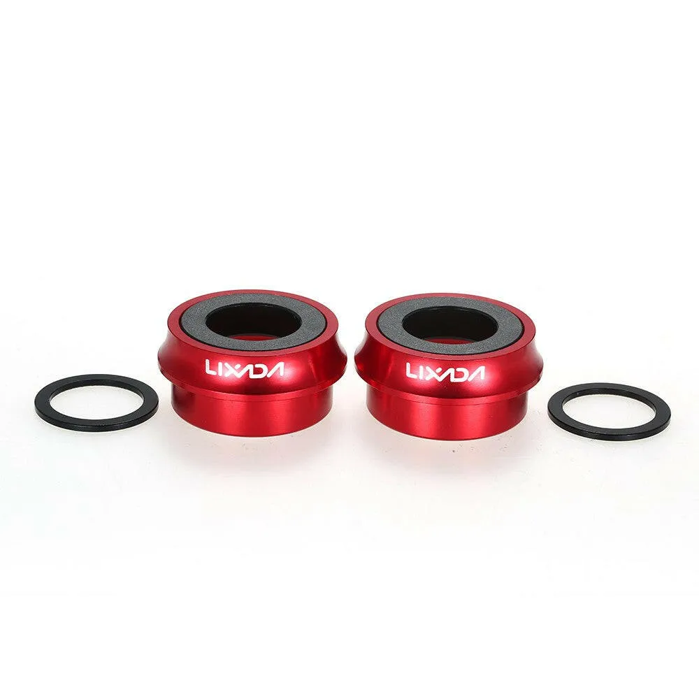 Lixada Road Bike Bicycle Cycling  Press Fit Ceramic Bottom Bracket Cups Aluminum Alloy 66mm/72mm BB Cups Crank Set Bearing   Axis Parts