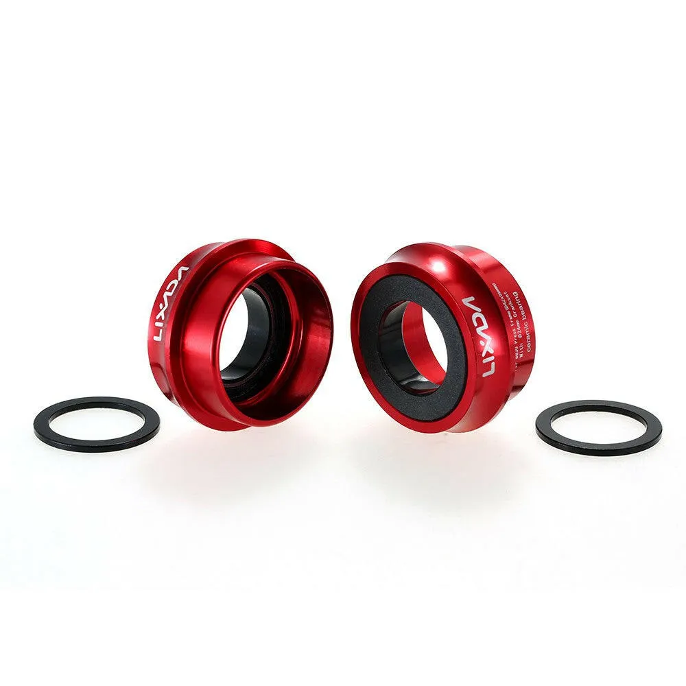 Lixada Road Bike Bicycle Cycling  Press Fit Ceramic Bottom Bracket Cups Aluminum Alloy 66mm/72mm BB Cups Crank Set Bearing   Axis Parts