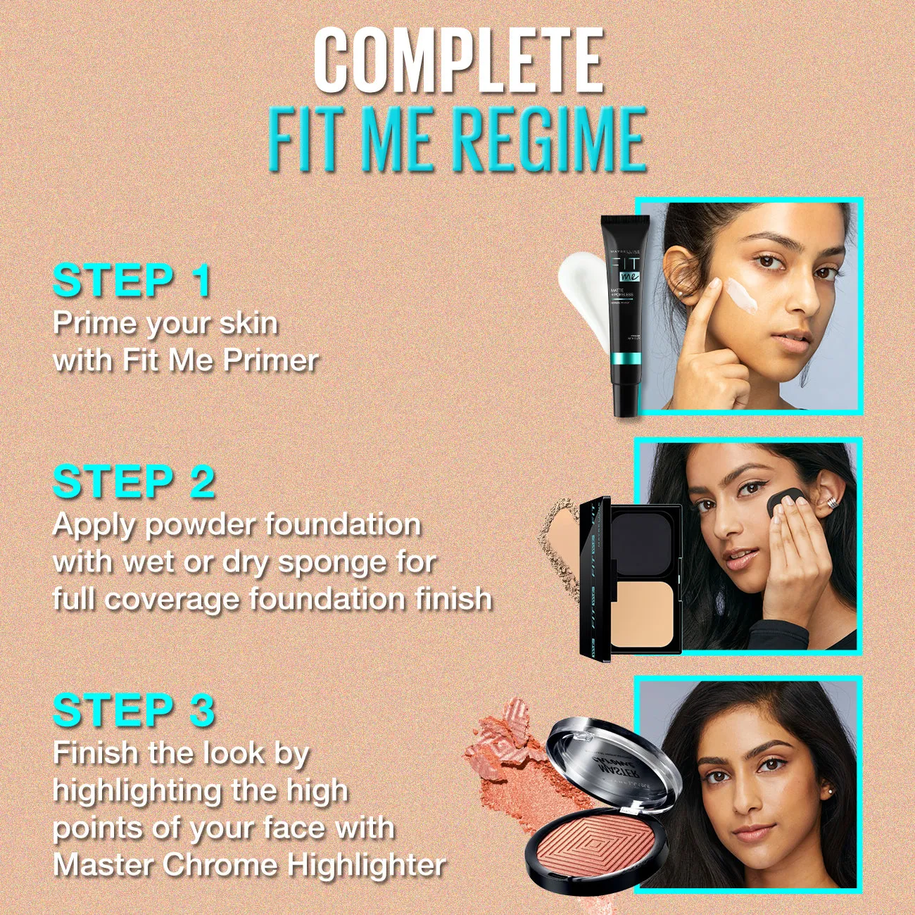 Maybelline New York Fit Me Ultimate Powder Foundation, Shade 128