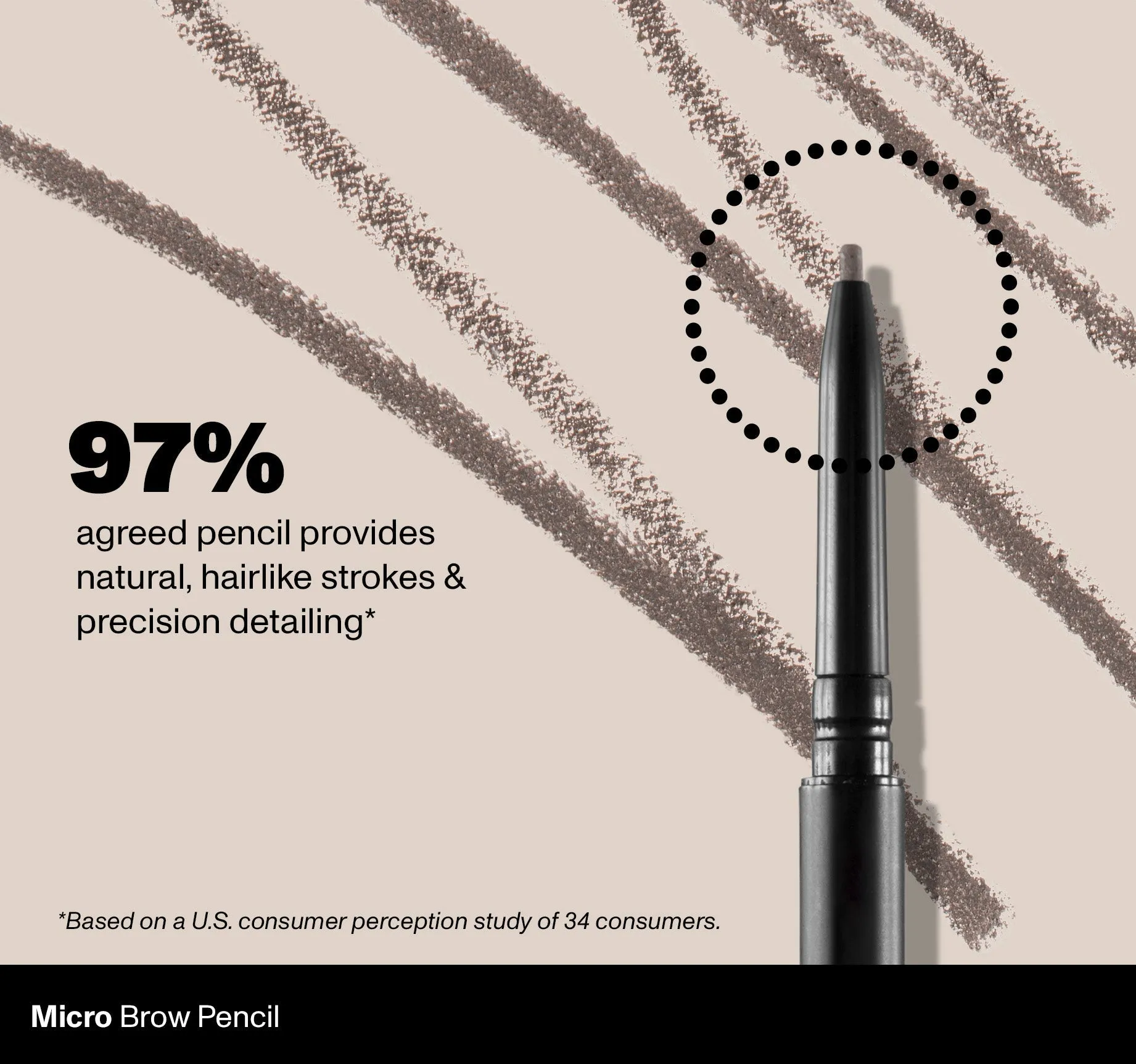 Micro Brow Dual-Ended Pencil & Spoolie - Almond
