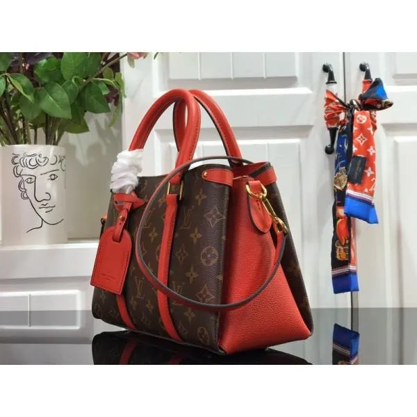 Monogram Canvas Soufflot Bb Open Top Handle Bag M44815 Red 2019 Collection