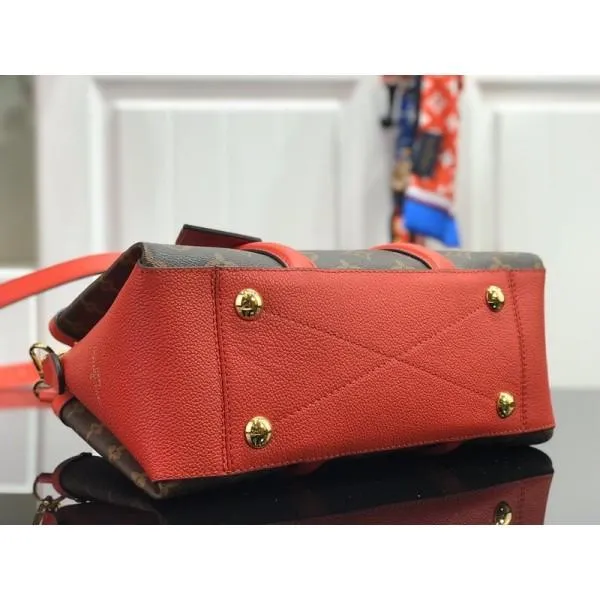 Monogram Canvas Soufflot Bb Open Top Handle Bag M44815 Red 2019 Collection