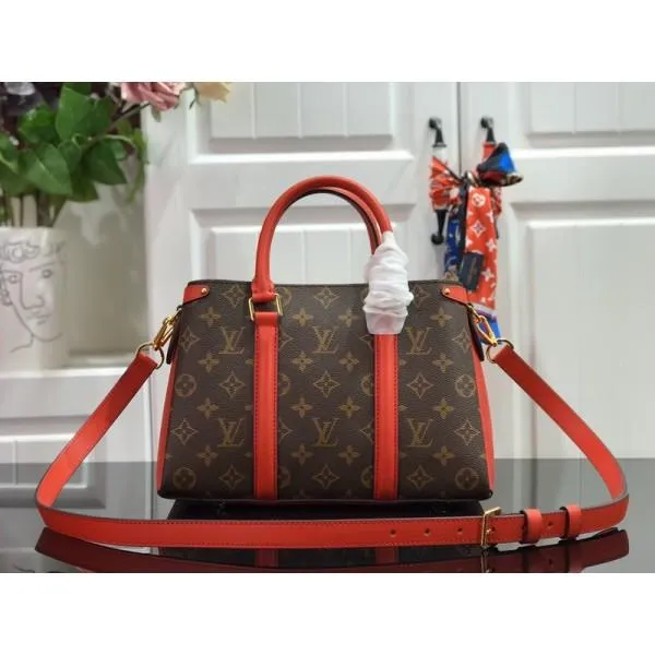 Monogram Canvas Soufflot Bb Open Top Handle Bag M44815 Red 2019 Collection