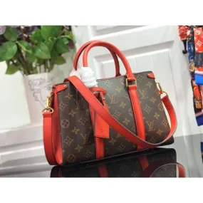 Monogram Canvas Soufflot Bb Open Top Handle Bag M44815 Red 2019 Collection