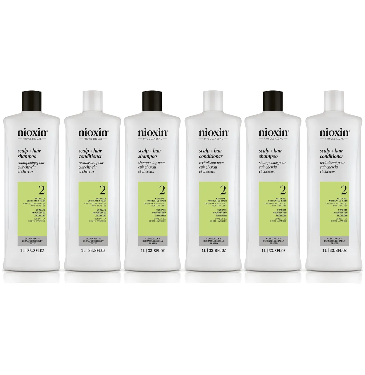 NIOXIN System 2 Cleanser 33.8oz & Scalp Therapy 33.8oz Duo Set