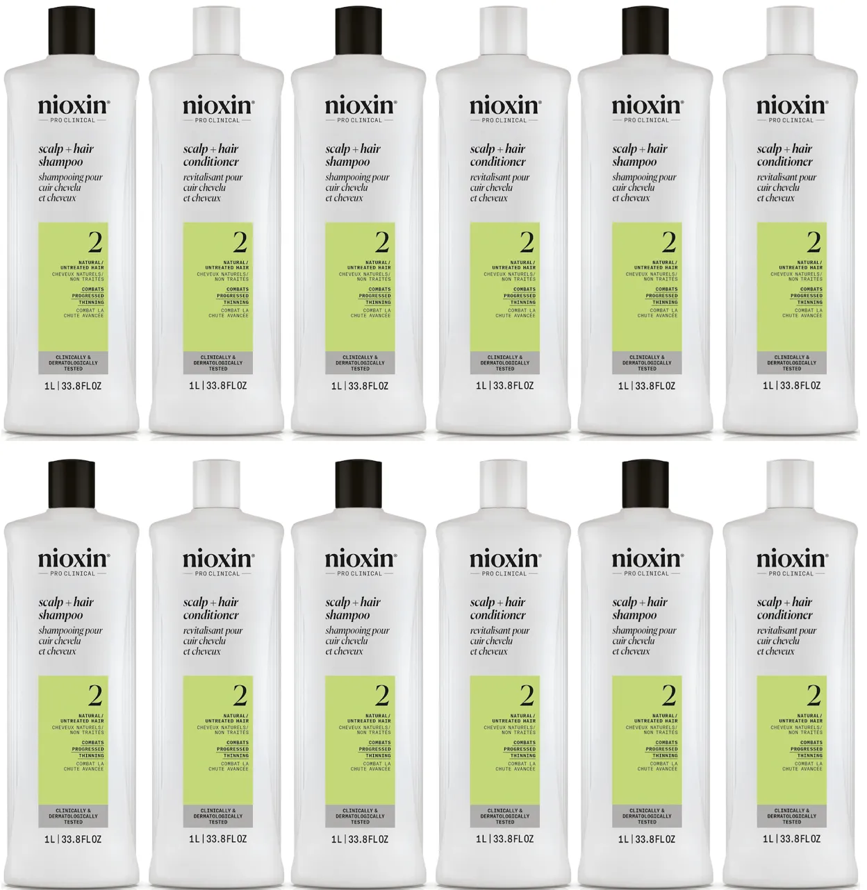 NIOXIN System 2 Cleanser 33.8oz & Scalp Therapy 33.8oz Duo Set