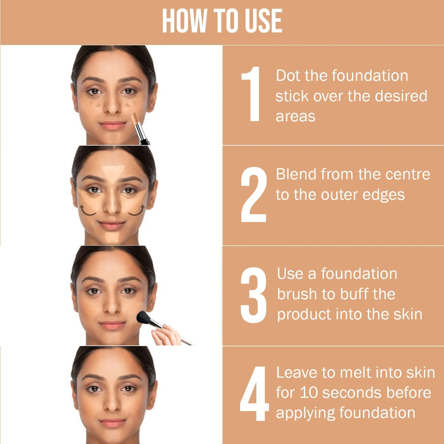 NY Bae Runway Range Almond Oil Infused All In One Stick - Fun In Warm Beige 07 | Foundation Concealer Contour Colour Corrector | Wheatish Skin | Matte Finish | Enriched with Almond Oil | Covers Imperfections | Cruelty Free