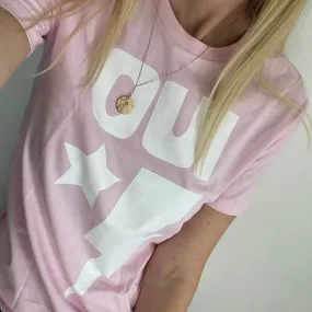 OUI Pink vintage tee (sample)