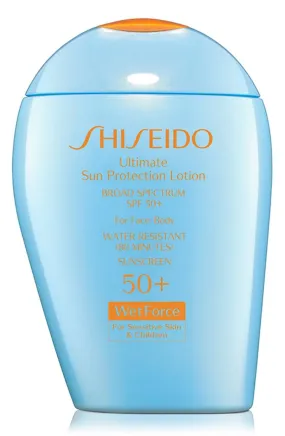 Shiseido Ultimate Sun Protection Lotion WetForce for Sensitive Skin and Children SPF 50 
